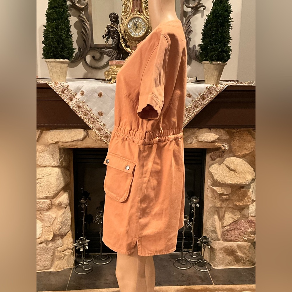 ASOS Denim Orange Button-Up Romper 12 - Picture 4 of 8